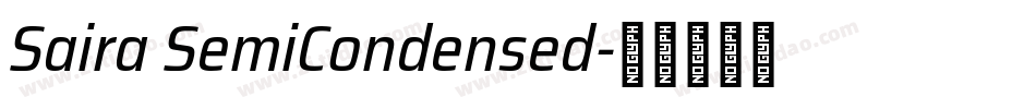 Saira SemiCondensed字体转换